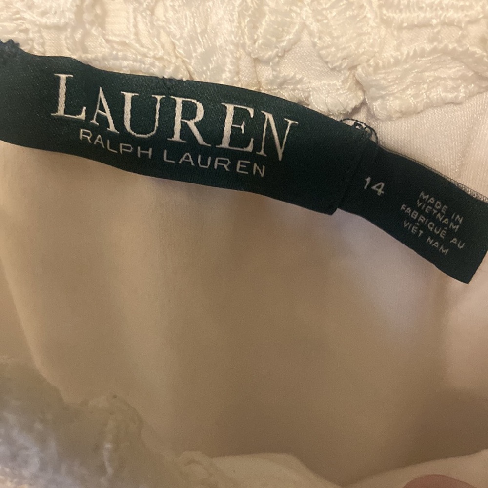 White Ralph Lauren lace eyelet dress. - Picture 2 of 4